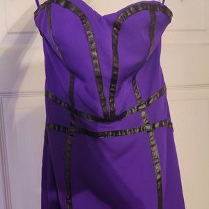 Bebe Purple Strapless Short Dress Size 6P